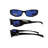NEW ATTITUDES - Stylish Sunglasses - Blue Lenses, GLOSS Black Frame