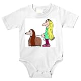 Onesie with hound, with, woman, dog, afghan