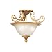 Kichler Lighting 3772GBR Edenvale 3-Light Semi-Flush Ceiling Light, Hand Rubbed Golden Brelee with Inside-Etched Glass and Golden Antique Highlights