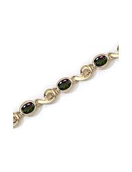 14K Yellow Gold Oval Mystic Topaz Bracelet