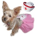 Naughty Register Nurse Uniform Pink ER Dog Red Cross Dress S