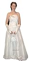 Taft Brautkleid mit Steinchen creme
