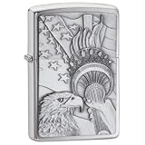 Zippo Brushed Chrome, Something Patriotic Emblem