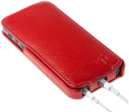 Apple iPhone 5 'Prestige Ultra Slim Collection' Leather Flip case Flo Red