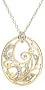 18k Yellow Gold Plated Sterling Silver Diamond Accent Pendant, 18"