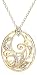 18k Yellow Gold Overlay Sterling Silver Diamond Accent Pendant, 18