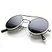 zeroUV - Limited Edition Color Flip-Up Lens Round Circle Django Sunglasses