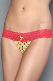 Honeydew Intimates The Fruits Fine Mesh SDP Thong in Strawberry,Intimates for Women