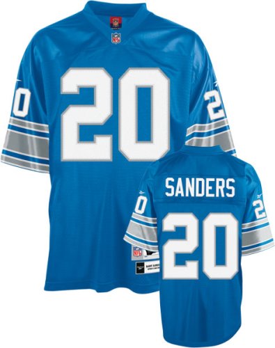 Barry Sanders Blue Reebok NFL Light Premier 1996 Throwback Detroit Lions Jersey - XX-Large