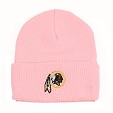 Washington Redskins Cuffed Embroidered Logo Winter Knit Hat - Pink
