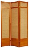 Biggest Largest Tallest Size Room Divider - 84" Jute Fiber Shoji Screen - 3, 4, 5, or 6 Panel - Black, Honey, Natural, or Rosewood