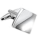 Unique Modern Art Bended Square Stainless Steel Men’s Cufflinks (Silver Color)