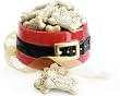 Santa Paws Dog Bowl with Dog Biscuits Gift
