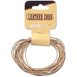 Thin Natural Leather Cord 0.5mm Diameter, 5 Yards