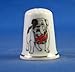 Porcelain China Collectable Thimble - British Bulldog -- Free Gift Box