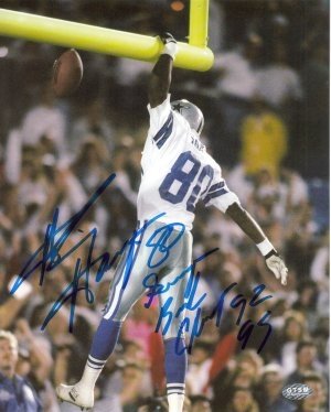 Alvin Harper Autographed/Hand Signed Dallas Cowboys 8x10 Photo SB Champs 92, 93