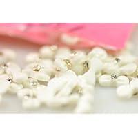 100pcs/pack White 3d Acrylic Bow Tie Resin Decoration Nail Art Rhine