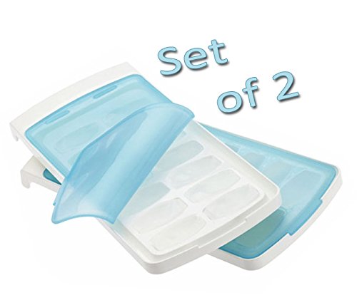OXO Good Grips No Spill Ice Cube Tray, Blue.2-pack
