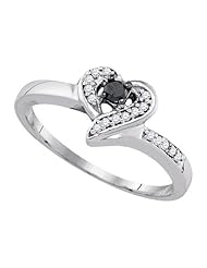 0.13CTW-DIA HEART RING