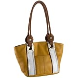 Tignanello Modern Mix Dome Tote Yellow Handbags