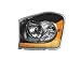 03 ( OCTOBER ) -05 DODGE DURANGO HEADLIGHTS ( W/ DAY TIME RUNNING LIGHTS TYPE ) - EURO BLACK STYLE (DEPO-US) PAIR 04