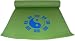 Colorful Yoga Mats (TM) 1/4" Extra-Thick Deluxe Classic Yoga, Pilates & Exercise Mat - Green with Blue 'Yin Yang' symbol printed at top of mat