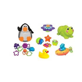 Sassy Baby Bath Gift Set Penguin With Frog Spout Guard