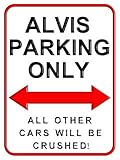Alvis Parking Only Large Metal Wall Sign