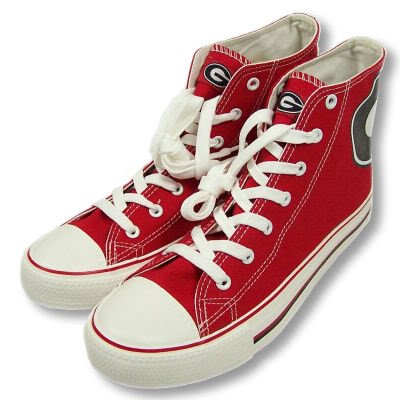 GEORGIA BULLDOGS HI-TOP SNEAKERS MENS 9.5 WOMENS 11