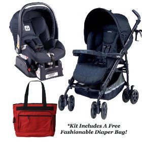 Peg Perego P3 Travel System with Free Diaper Bag - Oltremare