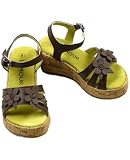 -L'Amour Brown Tall Wedge Girl Sandals