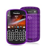 Purple TPU Candy Rubber Flexi Skin Case Cover for Blackberry Bold Touch 990 ....