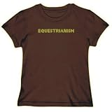 T-Shirt Womens Brown LINE WORD Equestrianism Sports