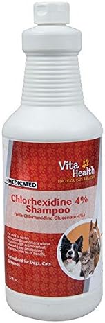 VitaHealth Medicated Chlorhexidine 4% Shampoo for Dogs, Cats &amp; Horses - 32 ounce