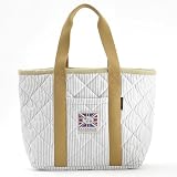 (ラベンハム)LAVENHAM キルティング ストライプ柄 トート バッグ ベージュ M