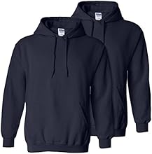 Gildan Adult Preshrunk Double-Lined Hooded Sweatshirt ( 2 Pack )