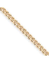 8 Inch 14k Gold 2.5mm Double Strand Rope Bracelet Bracelet