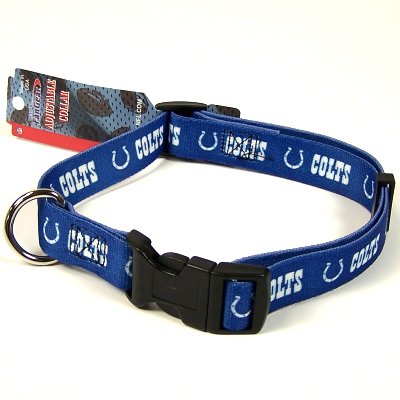 Buy INDIANAPOLIS COLTS ADJUSTABLE NYLON DOG PET COLLAR SZ M by Hunter