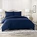 Nestl Bedding Duvet Cover 2 Piece Set â€“ Ultra Soft Double Brushed Microfiber Hotel Collection â€“ Comforter Cover with Button Closure and 1 Pillow Sham, Navy - Twin (Single) 68