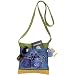 Laurel Burch Crossbody Tote with Zipper Top, Indigo Cats