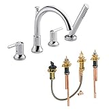 Delta KRTDTR-DH-T4759-CH Trinsic Roman Tub Filler Kit Deck-Mount, Chrome Chrome [並行輸入品]