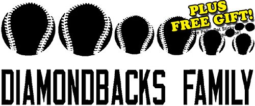Diamondbacks Baseball Family Vinyl Wall / Car Decal Stickers + with Free Polka Dot Sticky Notepad