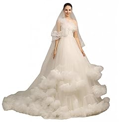 Lace-Up Belted Beaded Feathers  One Shoulder Satin/Tulle Wedding Dress  With Ruffles