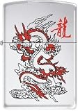 Zippo Custom Lighter - Red Oriental Dragon Chinese ZIP 6003c