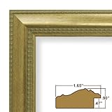 IMAGE OF 20x24 Gold poster frame with plexiglass, backing, and hanging hardware