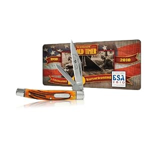 Schrade 33BRBSAT Old Timer Middleman Jack Pocket Knife with Boy Scouts of America 100th... by 