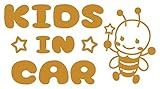 Sticker Shop Haru KIDS IN CAR ステッカー ハチの妖精 ゴールド