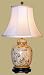 Asian Furniture D&eacute;cor - 27" Fine Chinese Beige Porcelain Birds & Flowers Oriental Decorative Lamp
