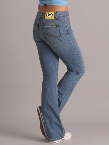 Green Bay Packers Women's Cheerleader Boot Jeans - Medium Wash 2x33