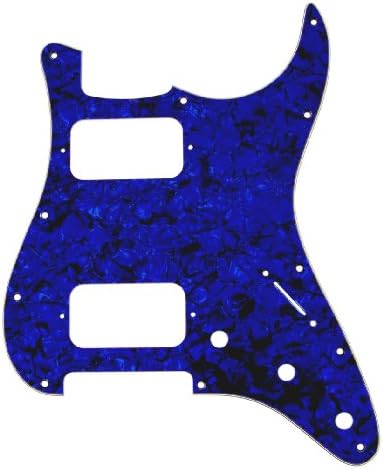 Mighty Mite MM5405USBL Retrofit Strat HH Pearloid Blue 5Ply Pickguard